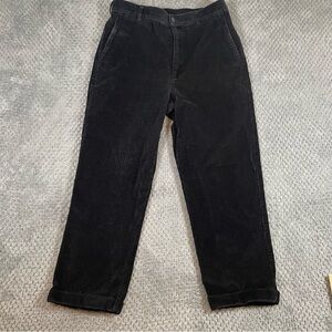 Jos A Bank Men's Corduroy‎ Cuffed Straight Leg Pants Black Size 33Wx30L